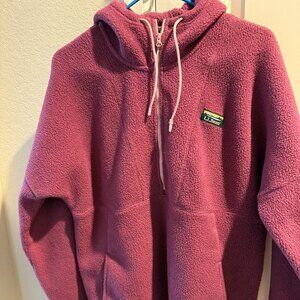 LL Bean Women's Hooded Fleece, Size Large